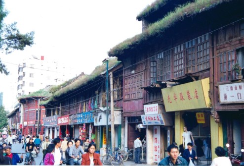 China, Kunming, Traditionelle chinesische Häuser