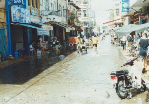 Mekong Delta - Überflutete Stadt