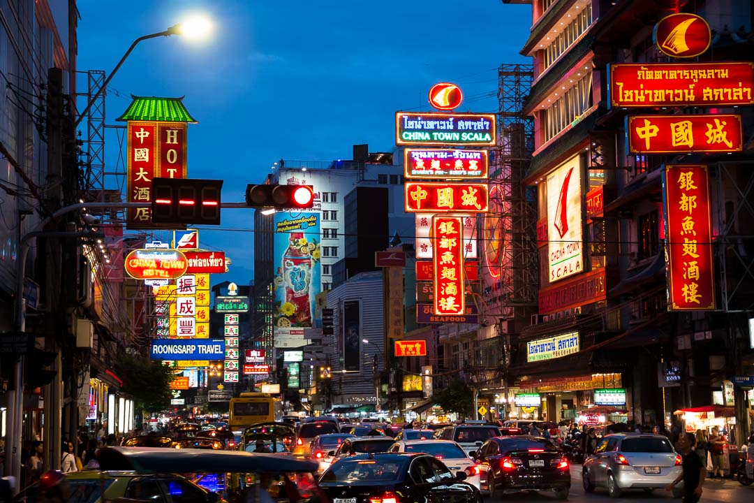 Bangkok bei Nacht, Chinatown, Yoawarat Road